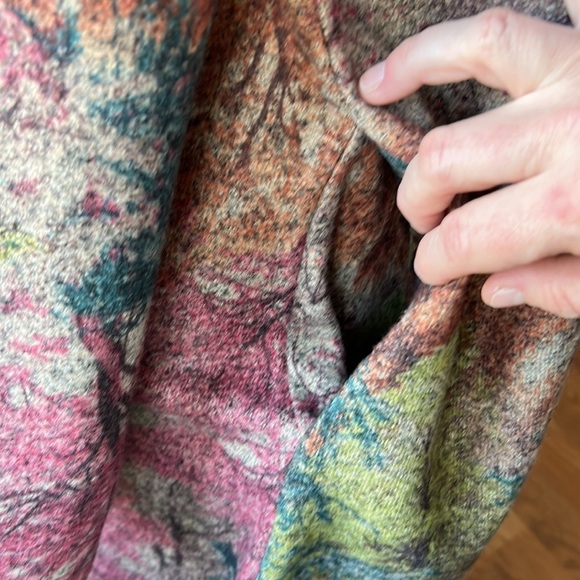 Floral Long Sleeved Shift Dress with Forest Pattern & Pockets Womens XL MISSLOOK - Picture 5 of 8